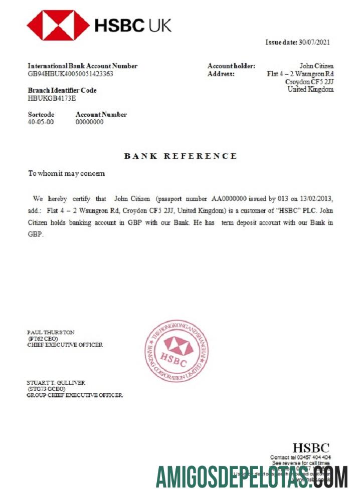 Referência HSBC do Reino Unido2 baixar para verificação